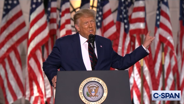 US President Donald Trump delivers his acceptance speech at the Republican National Convention on August 27, 2020, after being nominated as the party's presidential candidate for the November 2020 election - Sputnik International