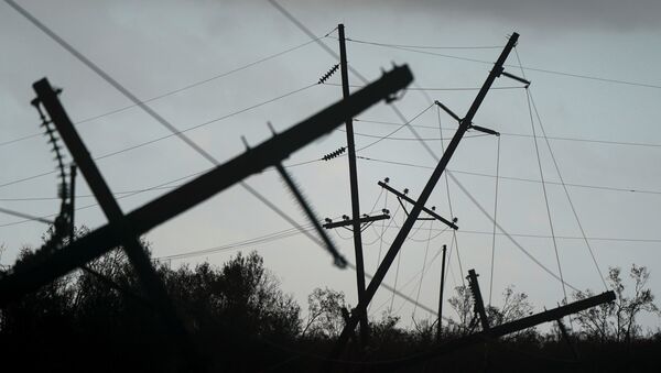 Downed power lines are seen after Hurricane Laura passed through the area in Creole, Louisiana, U.S. August 28, 2020.  - Sputnik International