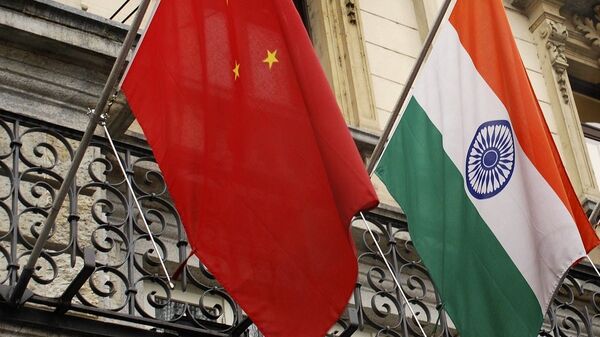 India China flags - Sputnik International