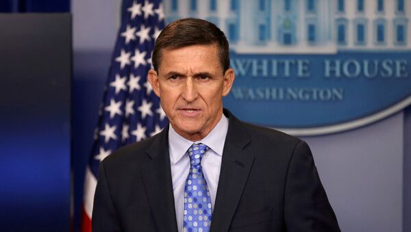 FILE PHOTO: Then national security adviser General Michael Flynn delivers a statement at a daily briefing at the White House in Washington, U.S., February 1, 2017. - Sputnik International