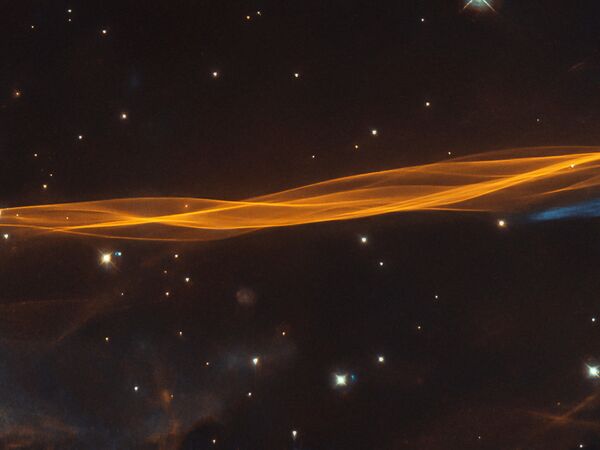 Photo: NASA Releases Hubble Snap of ‘Veil-Like’ Cygnus Supernova Blast Wave Edge Photo: NASA Releases Hubble Snap of ‘Veil-Like’ Cygnus Supernova Blast Wave Edge - Sputnik International