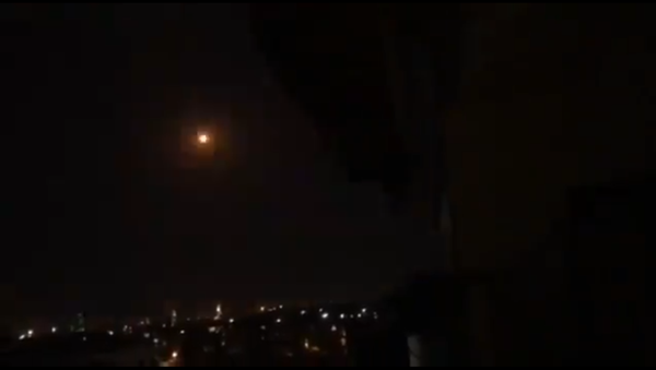 Syrian air defenses intercept an incoming missile over Damascus on August 31, 2020 - Sputnik International
