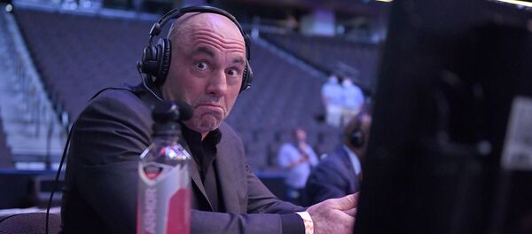 Announcer Joe Rogan reacts during UFC 249 at VyStar Veterans Memorial Arena on May 09, 2020 in Jacksonville, Florida - Sputnik International