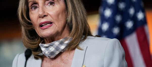 U.S. House Speaker Nancy Pelosi (D-CA) speaks about stalled congressional talks with the Trump administration on the latest coronavirus relief during her weekly news conference on Capitol Hill in Washington, U.S., August 13, 2020. - Sputnik International
