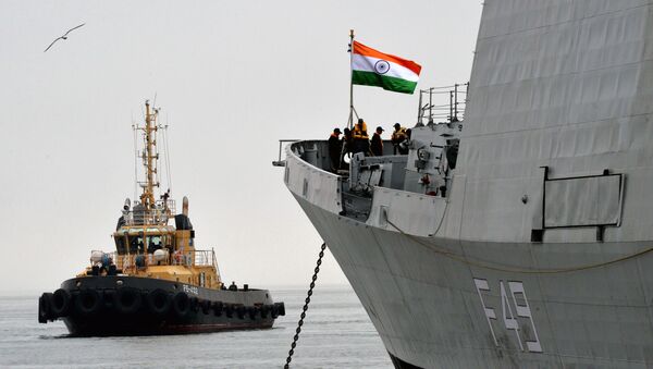Indian frigate INS Sahyadri  - Sputnik International