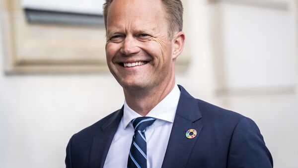 Danish Foreign Minister Jeppe Kofod arrives for a press conference in Eigtved's Warehouse in Copenhagen, on 21 July 2020, on the eve of US Secretary of State Mike Pompeo's visit to Copenhagen.  - Sputnik International