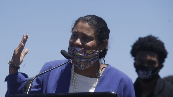 Mayor London Breed speaks at news conference about the shooting death of Jace Young in San Francisco, Tuesday, July 7, 2020. - Sputnik International