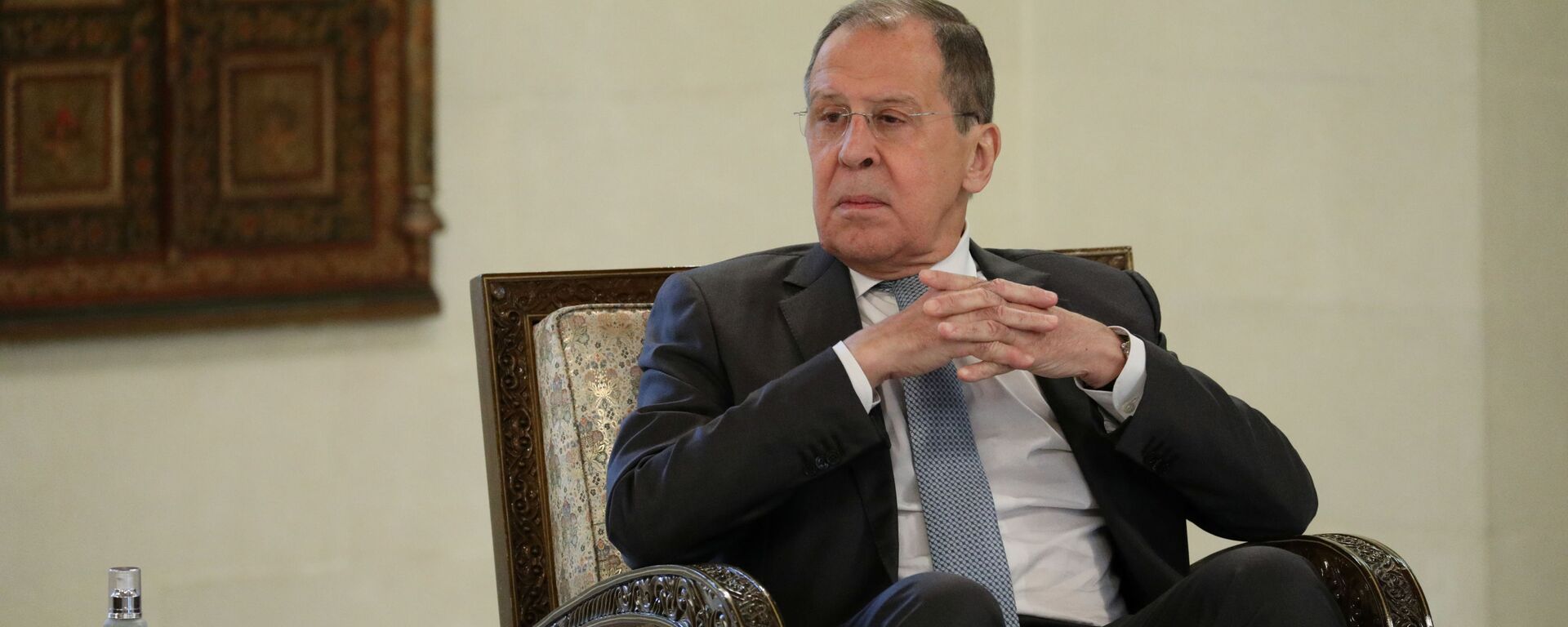 Russian Foreign Minister Sergei Lavrov attends a meeting with Syrian President Bashar al-Assad in Damascus, Syria September 7, 2020 - Sputnik International, 1920, 28.09.2020