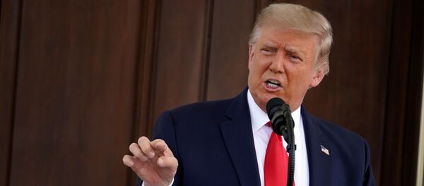 U.S. President Donald Trump delivers remarks at the North Portico of the White House in Washington, U.S., September 7, 2020. REUTERS/Sarah Silbiger - Sputnik International