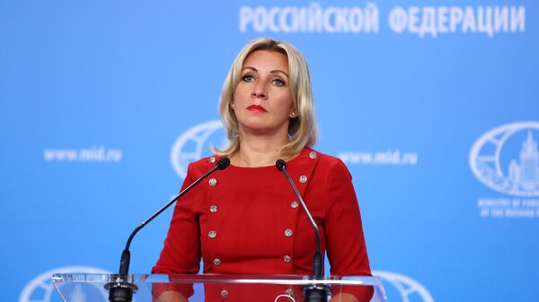 Russian Foreign Ministry spokeswoman Maria Zakharova during her briefing in Moscow - Sputnik International