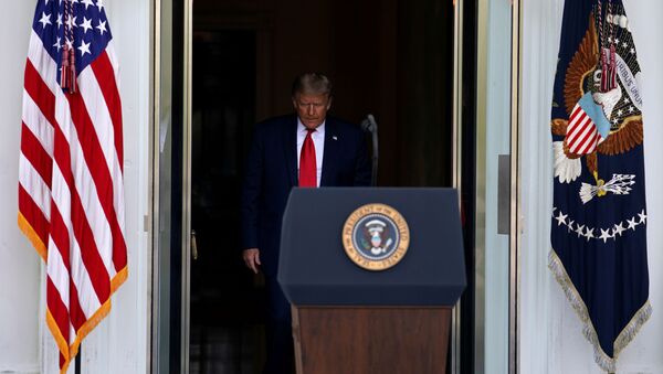 U.S. President Donald Trump arrives to deliver remarks at the North Portico of the White House in Washington, U.S., September 7, 2020.  - Sputnik International