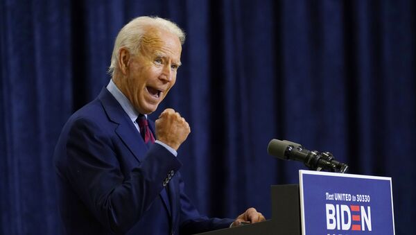 Democratic presidential candidate former Vice President Joe Biden speaks in Wilmington, Del., Friday Sept. 4, 2020 - Sputnik International