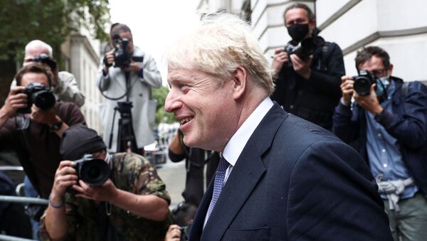 British Prime Minister Boris Johnson leaves a Cabinet meeting at Downing Street in London, Britain, September 8, 2020 - Sputnik International