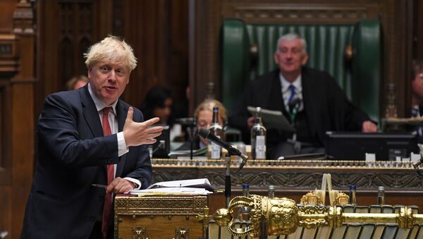 Britain's Prime Minister Boris Johnson speaks during question period at the House of Commons in London, 2 September 2020 - Sputnik International