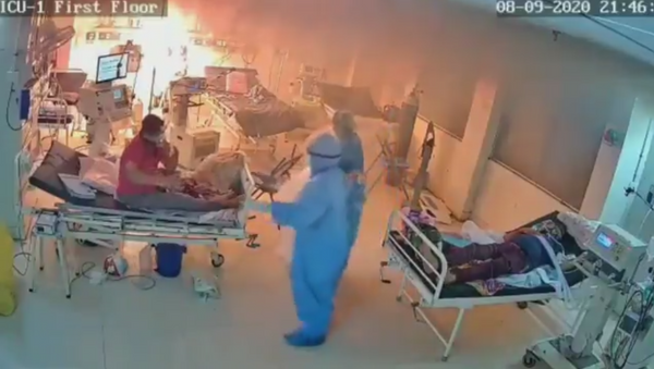 fire accident at SSG Hospital - Sputnik International