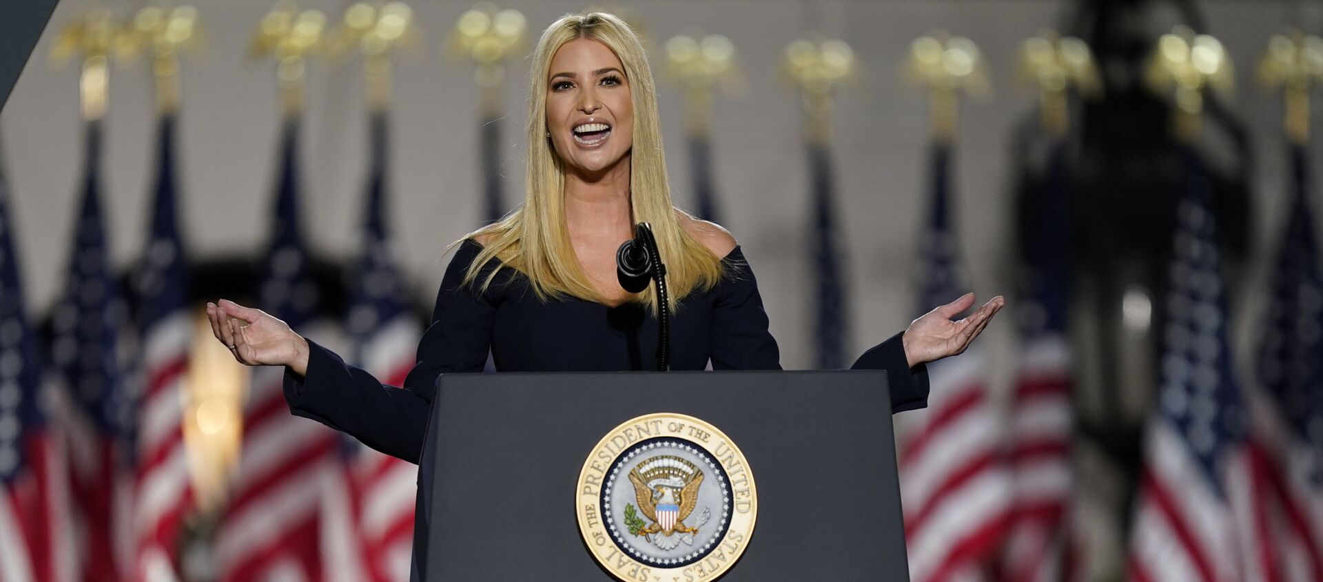 vanka Trump speaks to introduce President Donald Trump from the South Lawn of the White House on the fourth day of the Republican National Convention, Thursday, Aug. 27, 2020 - Sputnik International, 1920, 06.02.2021