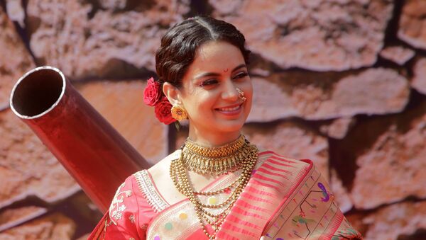 Bollywood actress Kangana Ranaut smiles during the trailer launch of her movie Manikarnika- The Queen of Jhansi in Mumbai, India, Tuesday, 18 December 2018. - Sputnik International