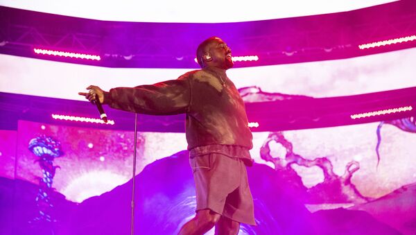 Kanye West performs with Kid Cudi at the Coachella Music & Arts Festival at the Empire Polo Club on Saturday, April 20, 2019 - Sputnik International