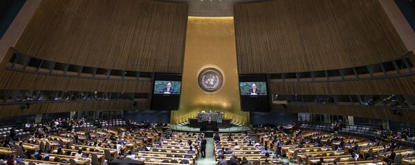 Philippines' Foreign Secretary Teodoro Locsin Jr. addresses the 74th session of the United Nations General Assembly at the U.N. headquarters Saturday, Sept. 28, 2019. Philippines' Foreign Secretary Teodoro Locsin Jr. addresses the 74th session of the United Nations General Assembly at the U.N. headquarters Saturday, Sept. 28, 2019. - Sputnik International