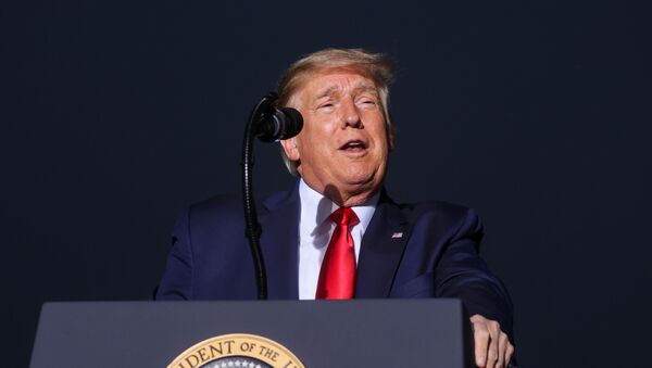 U.S. President Donald Trump speaks during a campaign rally in Reno, Nevada, U.S., September 12, 2020. REUTERS/Jonathan Ernst - Sputnik International