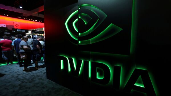 FILE PHOTO: The Nvidia booth is shown at the E3 2017 Electronic Entertainment Expo in Los Angeles, California, U.S., June 13, 2017. REUTERS/ Mike Blake/File Photo - Sputnik International