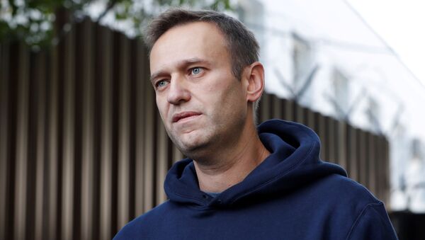 Russian opposition leader Alexei Navalny speaks with journalists after he was released from a detention centre in Moscow, Russia August 23, 2019 - Sputnik International