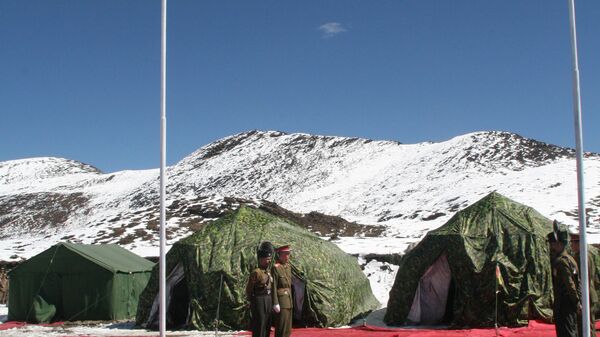 Indian and Chinese Army commanders attend the Border Personnel Meeting (BPM) inside tents on the Chinese side of the Line of Actual Control at Bumla, on the India-China Border, Monday, Oct. 30, 2006 - Sputnik International