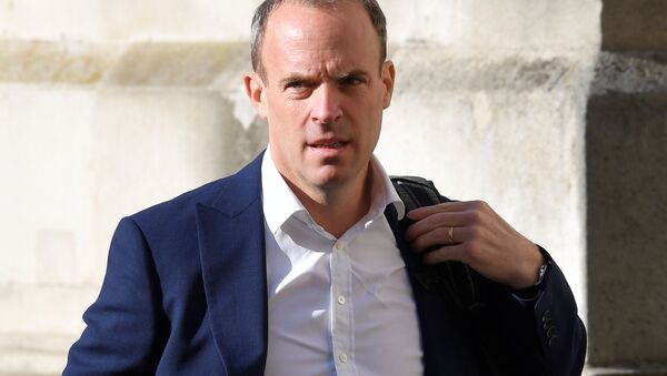 Britain's Foreign Secretary Dominic Raab arrives to attend a Cabinet meeting of senior government ministers at the Foreign and Commonwealth Office (FCO) in London, Britain, September 1, 2020. - Sputnik International