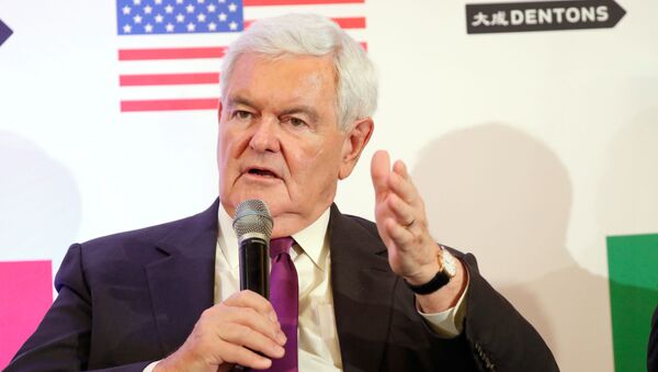 Newt Gingrich speaks about Trump, Trudeau, and Nieto regarding NAFTA Negotiations at Dentons NAFTA 2.0 Summit on October 11, 2017 in Washington, DC. - Sputnik International