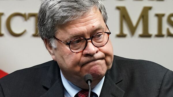 Attorney General William Barr talks to the media during a news conference about Operation Legend, a federal task force formed to fight violent crime in several cities, Wednesday, Aug. 19, 2020 - Sputnik International