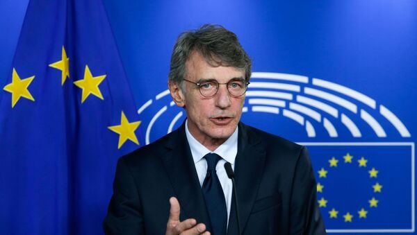 European Parliament President David Sassoli gives a news conference following his meeting with Head of EU task Force for Relations with United Kingdom, in Brussels, Belgium September 8, 2020.  - Sputnik International