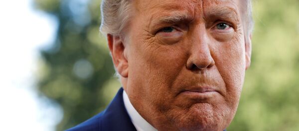 U.S. President Donald Trump speaks to the media on the South Lawn of the White House in Washington, before his departure on campaign travel to Fayetteville, North Carolina, U.S., September 19, 2020. - Sputnik International