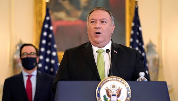U.S. Secretary of State Mike Pompeo speaks during a news conference to announce the Trump administration's restoration of sanctions on Iran, at the U.S. State Department in Washington, U.S., September 21, 2020.  - Sputnik International