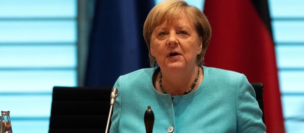 German Chancellor Angela Merkel arrives for the weekly cabinet meeting at the Chancellery in Berlin, Germany September 16, 2020. - Sputnik International