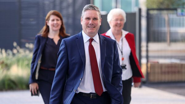 Britain's opposition Labour Party leader Sir Keir Starmer arrives in Doncaster to give his keynote speech to the virtual Labour conference on 22 September 2020. - Sputnik International