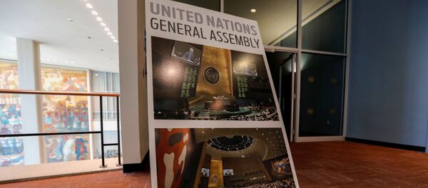 The General Assembly Hall at United Nations headquarters The General Assembly Hall at United Nations headquarters - Sputnik International