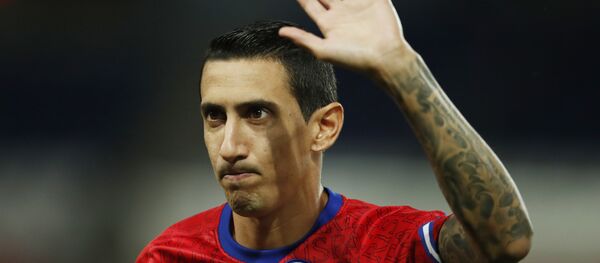 Soccer Football - Ligue 1 - Paris St Germain v Olympique de Marseille - Parc des Princes, Paris, France - September 13, 2020  Paris St Germain's Angel Di Maria during the warm up before the match - Sputnik International