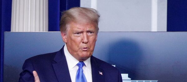 U.S. President Donald Trump speaks to reporters during a news conference in the Brady Press Briefing Room at the White House in Washington, U.S., September 23, 2020.  - Sputnik International