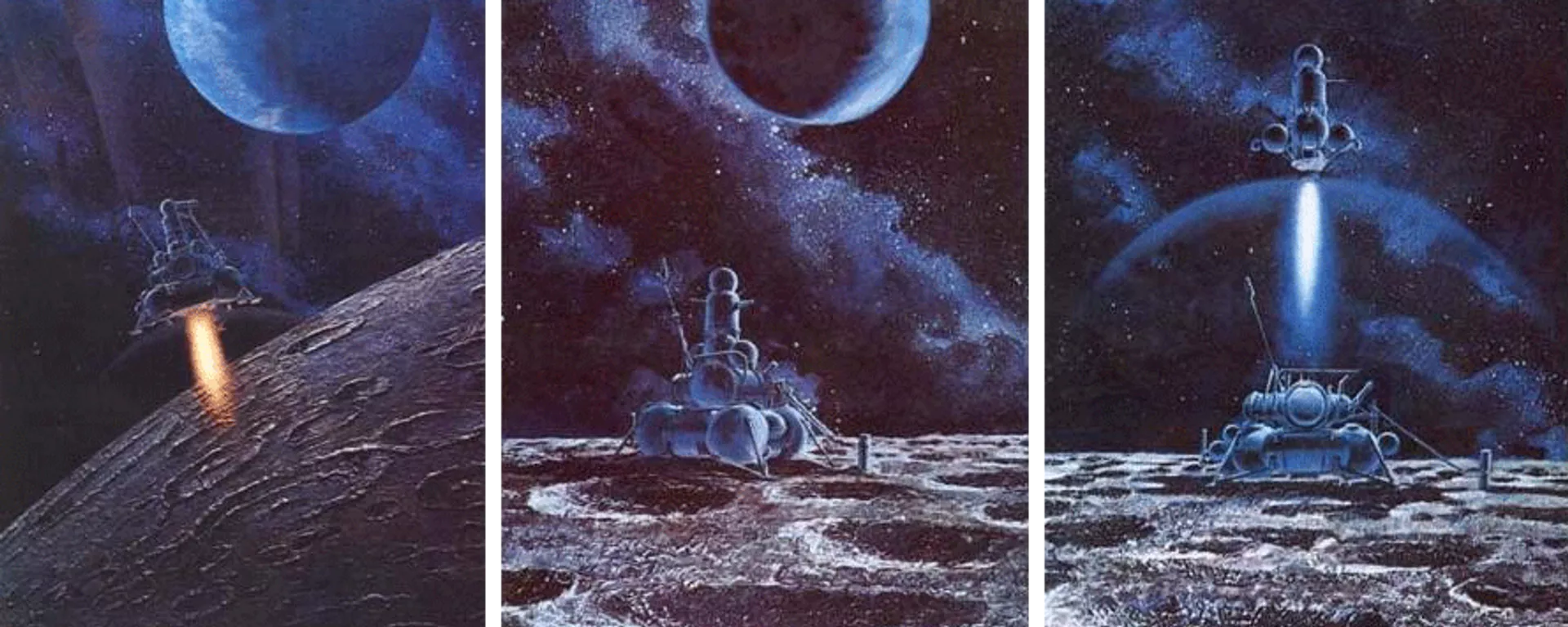 Luna 16. Illustration by Soviet cosmonaut Alexei Leonov and Andrei Sokolov. - Sputnik International, 1920, 15.10.2021