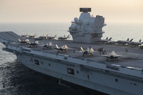 Photos: US Marine Corps F-35Bs Fly Off UK’s Queen Elizabeth Carrier in NATO’s Largest Drills Photos: US Marine Corps F-35Bs Fly Off UK’s Queen Elizabeth Carrier in NATO’s Largest Drills - Sputnik International