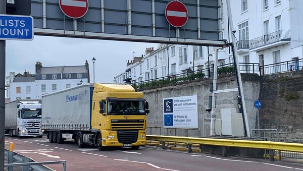 Drivers delivering to EU through Dover - Sputnik International