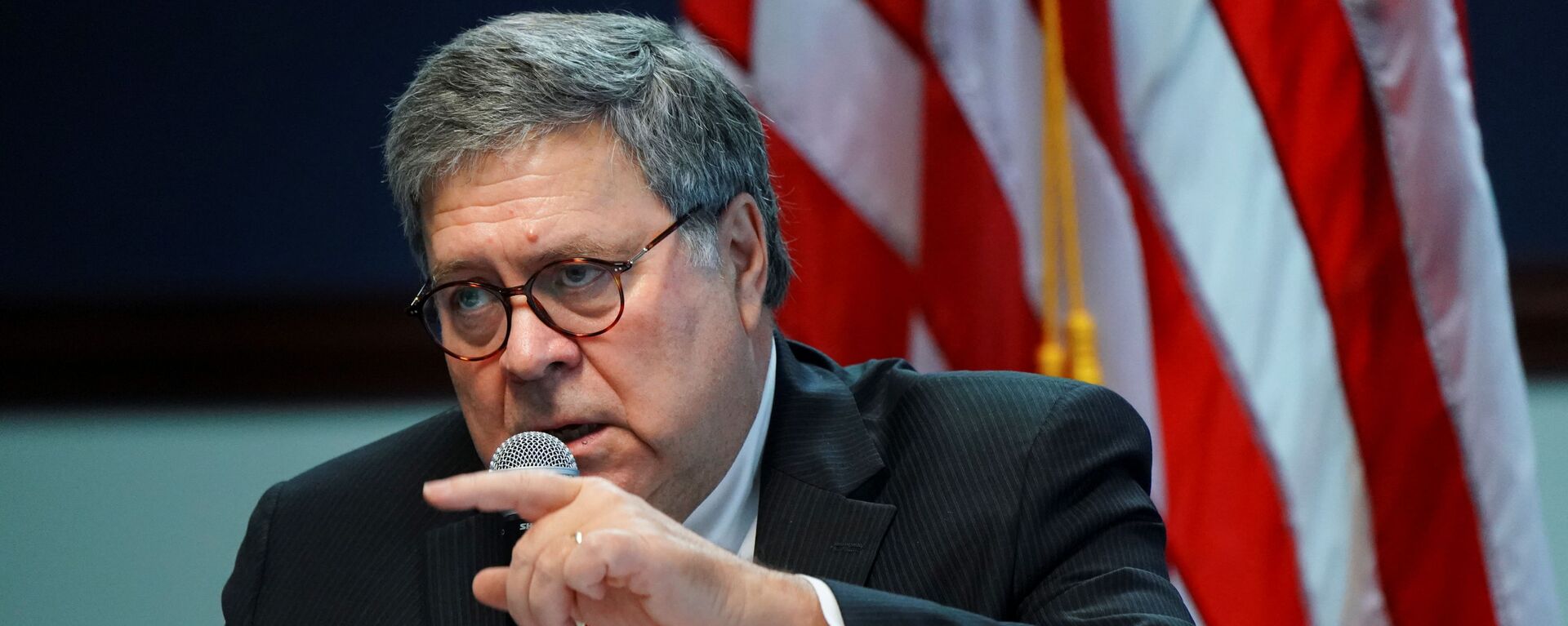 U.S. Attorney General William Barr participates in a roundtable discussion about human trafficking at the U.S. Attorney's Office in Atlanta, Georgia, U.S., September 21, 2020. - Sputnik International, 1920, 25.09.2020