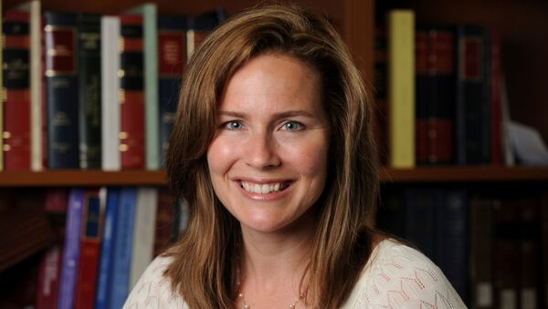 Judge Amy Coney Barrett poses in an undated photograph obtained from Notre Dame University - Sputnik International