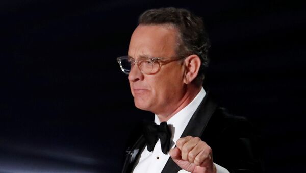 Tom Hanks makes the Academy Museum 2020 opening announcement at the Oscars show during the 92nd Academy Awards in Hollywood, Los Angeles, California, U.S., February 9, 2020 - Sputnik International