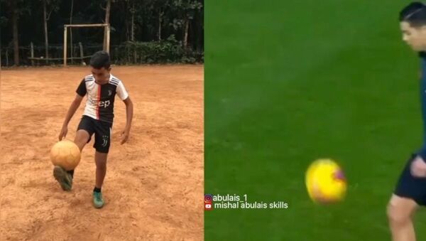 Indian Kid Nails Cristiano Ronaldo's Freestyle Skills to Perfection - Sputnik International