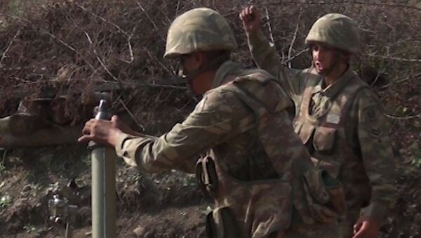 The Armed Forces of Azerbaijan are fighting in Nagorno-Karabakh - Sputnik International