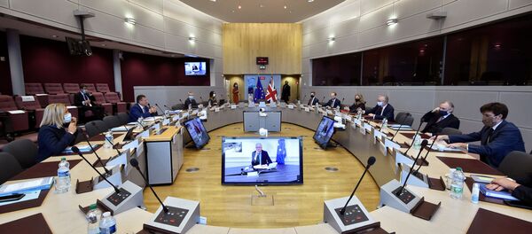 European Commission Vice President Maros Sefcovic and Britain's Chancellor of the Duchy of Lancaster Michael Gove hold Brexit talks in Brussels, Belgium September 28, 2020 European Commission Vice President Maros Sefcovic and Britain's Chancellor of the Duchy of Lancaster Michael Gove hold Brexit talks in Brussels, Belgium September 28, 2020 - Sputnik International