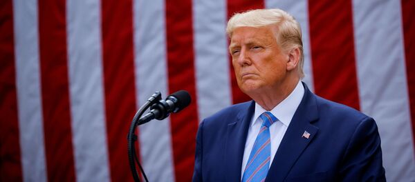 U.S. President Donald Trump speaks about the administration's coronavirus disease (COVID-19) testing plan in the Rose Garden at the White House in Washington, U.S., September 28, 2020 U.S. President Donald Trump speaks about the administration's coronavirus disease (COVID-19) testing plan in the Rose Garden at the White House in Washington, U.S., September 28, 2020 - Sputnik International