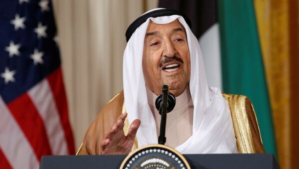 FILE PHOTO: Kuwait's Emir Sheikh Sabah Al-Ahmad Al-Jaber Al-Sabah  addresses a joint news conference with U.S. President Donald Trump in the East Room of the White House in Washington, U.S., September 7, 2017 - Sputnik International