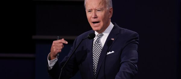 Democratic presidential nominee Joe Biden speaks as he participates in the first 2020 presidential campaign debate with U.S. President Donald Trump held on the campus of the Cleveland Clinic at Case Western Reserve University in Cleveland, Ohio, U.S., September 29, 2020 - Sputnik International